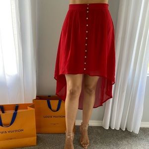 Forever 21 Red high low skirt